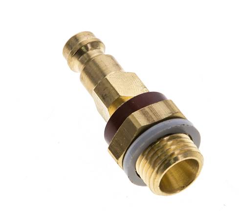 Brass DN 5 Brown-Coded Air Coupling Plug G 1/4 inch Male
