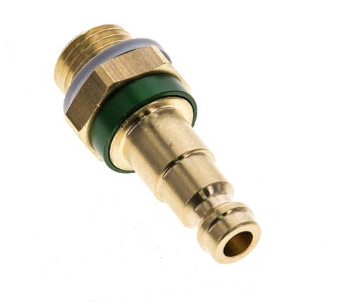 Brass DN 5 Green-Coded Air Coupling Plug G 1/4 inch Male