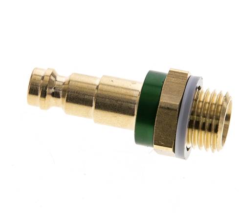 Brass DN 5 Green-Coded Air Coupling Plug G 1/4 inch Male