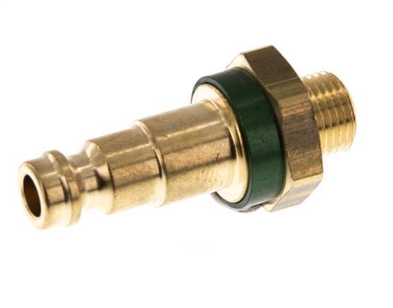 Brass DN 5 Green-Coded Air Coupling Plug G 1/8 inch Male