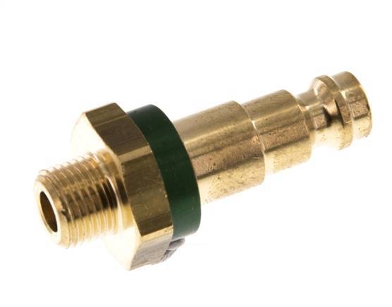 Brass DN 5 Green-Coded Air Coupling Plug G 1/8 inch Male