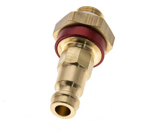 Brass DN 5 Red-Coded Air Coupling Plug G 1/8 inch Male