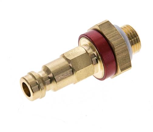 Brass DN 5 Red-Coded Air Coupling Plug G 1/8 inch Male