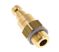 Brass DN 5 Air Coupling Plug G 1/4 inch Male Double Shut-Off