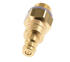 Brass DN 5 Air Coupling Plug G 1/4 inch Male Double Shut-Off