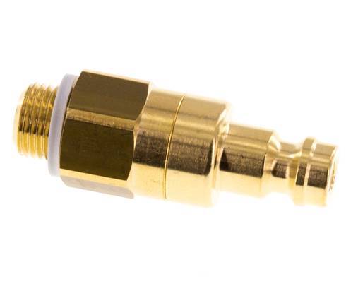 Brass DN 5 Air Coupling Plug G 1/8 inch Male Double Shut-Off