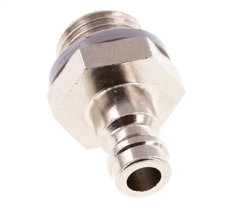 Nickel-plated Brass DN 5 Air Coupling Plug G 1/4 inch Male [5 Pieces]