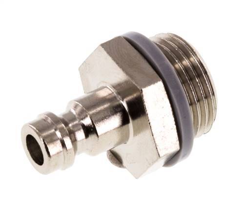 Nickel-plated Brass DN 5 Air Coupling Plug G 3/8 inch Male [2 Pieces]