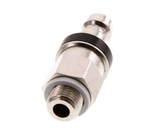 Nickel-plated Brass DN 5 Black Air Coupling Plug G 1/8 inch Male Double Shut-Off