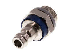 Nickel-plated Brass DN 5 Blue Air Coupling Plug G 1/4 inch Male