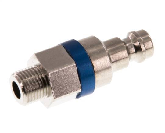 Nickel-plated Brass DN 5 Blue Air Coupling Plug G 1/8 inch Male