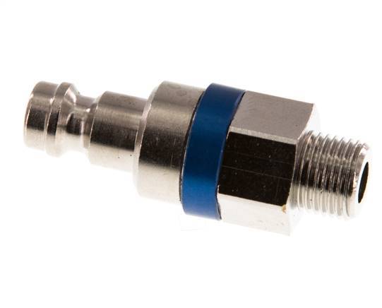 Nickel-plated Brass DN 5 Blue Air Coupling Plug G 1/8 inch Male