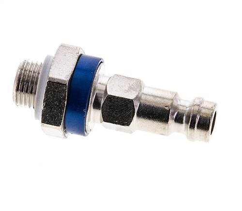 Nickel-plated Brass DN 5 Blue-Coded Air Coupling Plug G 1/8 inch Male