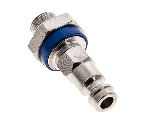 Nickel-plated Brass DN 5 Blue-Coded Air Coupling Plug G 1/8 inch Male