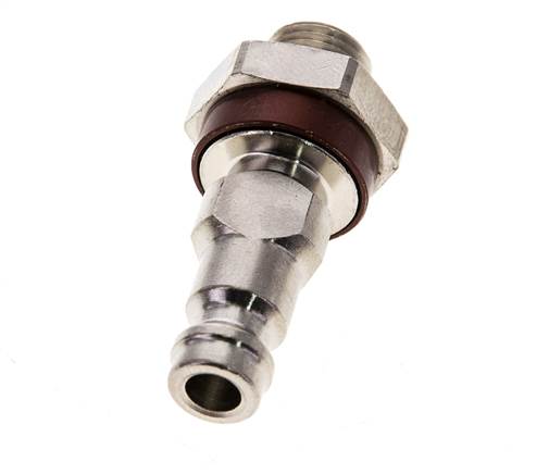 Nickel-plated Brass DN 5 Brown-Coded Air Coupling Plug G 1/8 inch Male