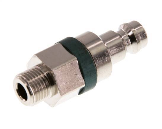 Nickel-plated Brass DN 5 Green Air Coupling Plug G 1/8 inch Male