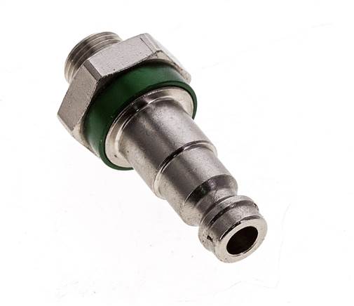 Nickel-plated Brass DN 5 Green-Coded Air Coupling Plug G 1/8 inch Male
