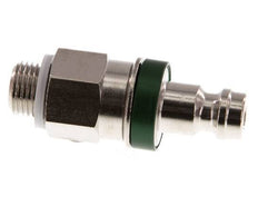 Nickel-plated Brass DN 5 Green Air Coupling Plug G 1/8 inch Male Double Shut-Off