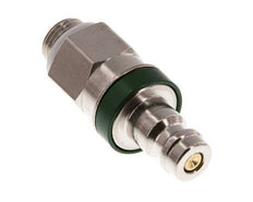 Nickel-plated Brass DN 5 Green Air Coupling Plug G 1/8 inch Male Double Shut-Off