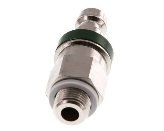 Nickel-plated Brass DN 5 Green Air Coupling Plug G 1/8 inch Male Double Shut-Off