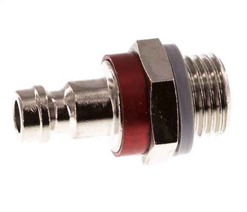 Nickel-plated Brass DN 5 Red Air Coupling Plug G 1/4 inch Male