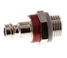 Nickel-plated Brass DN 5 Red Air Coupling Plug G 1/4 inch Male