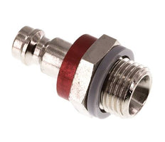 Nickel-plated Brass DN 5 Red Air Coupling Plug G 1/4 inch Male