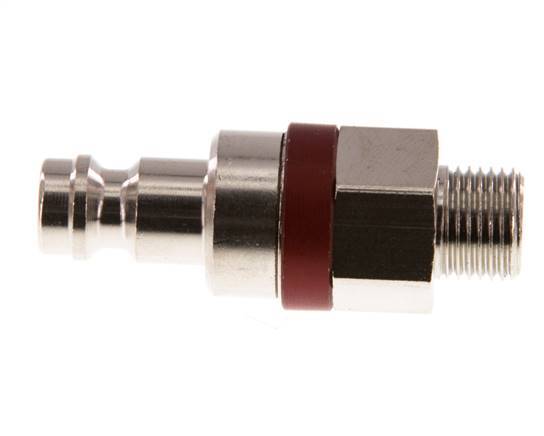 Nickel-plated Brass DN 5 Red Air Coupling Plug G 1/8 inch Male