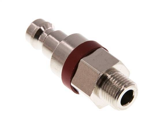 Nickel-plated Brass DN 5 Red Air Coupling Plug G 1/8 inch Male