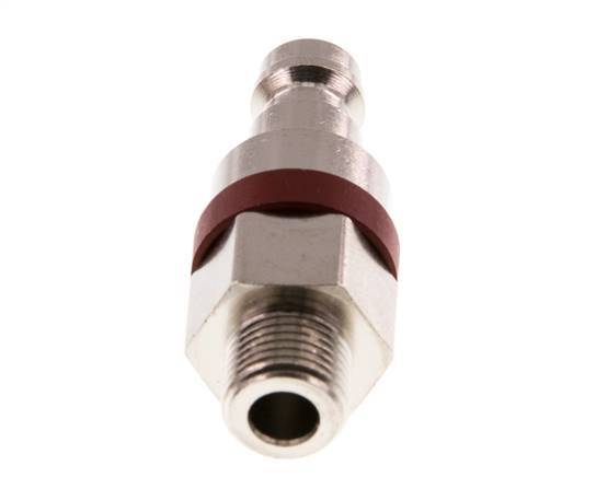 Nickel-plated Brass DN 5 Red Air Coupling Plug G 1/8 inch Male