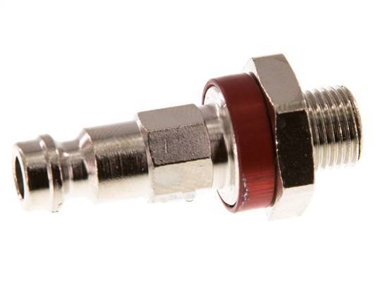 Nickel-plated Brass DN 5 Red-Coded Air Coupling Plug G 1/8 inch Male