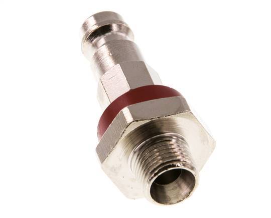 Nickel-plated Brass DN 5 Red-Coded Air Coupling Plug G 1/8 inch Male