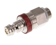 Nickel-plated Brass DN 5 Red Air Coupling Plug G 1/8 inch Male Double Shut-Off