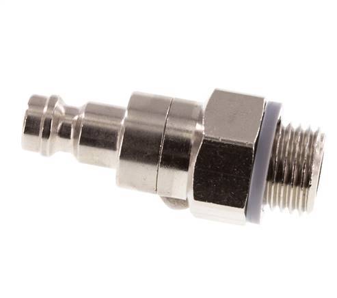 Nickel-plated Brass DN 5 Air Coupling Plug G 1/4 inch Male Double Shut-Off