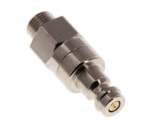 Nickel-plated Brass DN 5 Air Coupling Plug G 1/8 inch Male Double Shut-Off