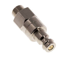 Nickel-plated Brass DN 5 Air Coupling Plug G 1/8 inch Male Double Shut-Off