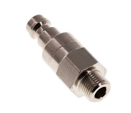 Nickel-plated Brass DN 5 Air Coupling Plug G 1/8 inch Male Double Shut-Off