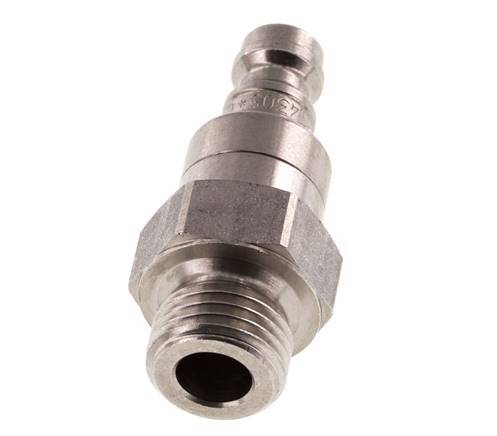 Stainless steel DN 5 Air Coupling Plug G 1/4 inch Male Double Shut-Off