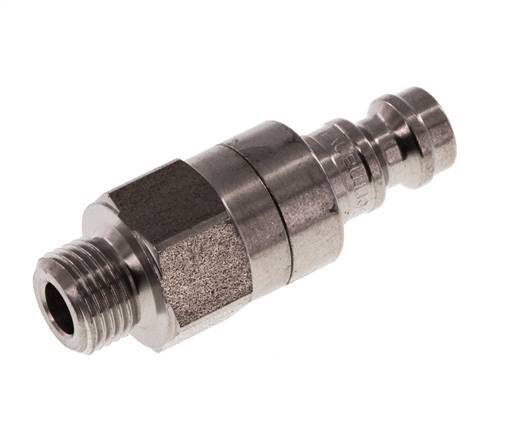 Stainless steel DN 5 Air Coupling Plug G 1/8 inch Male Double Shut-Off