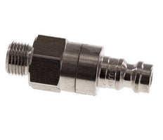 Stainless steel DN 5 Air Coupling Plug G 1/8 inch Male Double Shut-Off