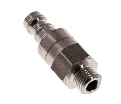 Stainless steel DN 5 Air Coupling Plug G 1/8 inch Male Double Shut-Off