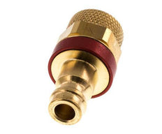 Brass DN 5 Red Air Coupling Plug 6x8 mm Union Nut