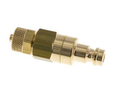 Brass DN 5 Air Coupling Plug 4x6 mm Union Nut Double Shut-Off