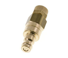 Brass DN 5 Air Coupling Plug 4x6 mm Union Nut Double Shut-Off