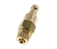 Brass DN 5 Air Coupling Plug 4x6 mm Union Nut Double Shut-Off