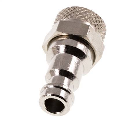 Nickel-plated Brass DN 5 Air Coupling Plug 6x8 mm Union Nut [2 Pieces]