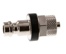 Nickel-plated Brass DN 5 Black Air Coupling Plug 4x6 mm Union Nut