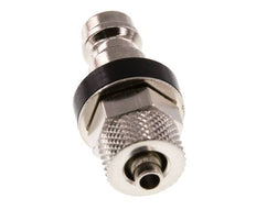 Nickel-plated Brass DN 5 Black Air Coupling Plug 4x6 mm Union Nut