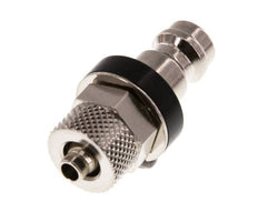 Nickel-plated Brass DN 5 Black Air Coupling Plug 4x6 mm Union Nut