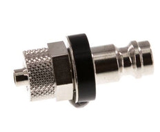 Nickel-plated Brass DN 5 Black Air Coupling Plug 4x6 mm Union Nut